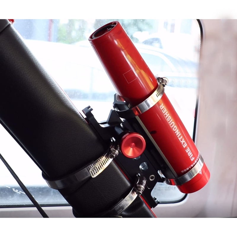 AUFER Vehicle Universal Quick Release Roll Bar Fire Extinguisher Mount Holder Compatible with for Jeep Wrangler Gladiator Ford Bronco UTV Polaris RZR Can Am ATV,Adjustable, Aluminum - Image 5
